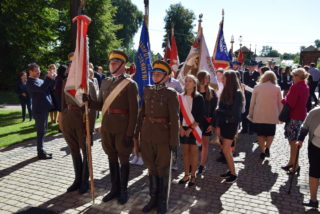 Poświęcenie pomnika nagrobnego ułana Michała Demideckiego-Demidowicza_Zembrów_5.09.2021